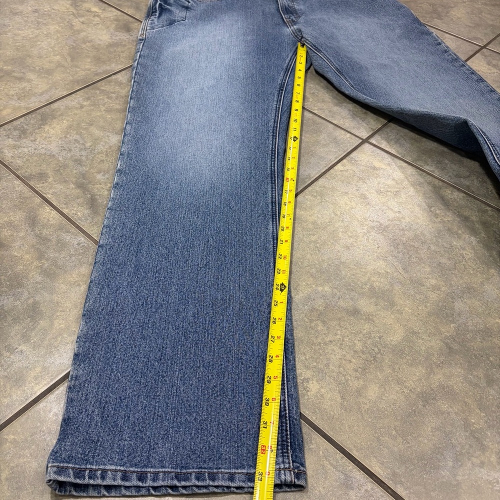 Ariat Rebar M4 Relaxed Bootcut Men's Blue Denim Jeans Cotton Logo 5-Pocket 38x34 - Picture 13 of 15